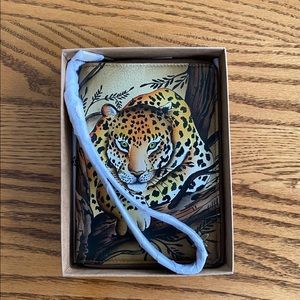 Hand Painted Leather Passport Organizer Wallet